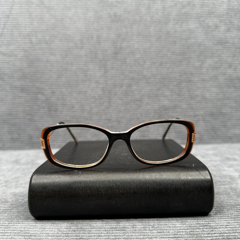 Donna Karan DK 1538 Eyeglasses Tortoise Gold Metal Y2k Frame Italy 52-16-130